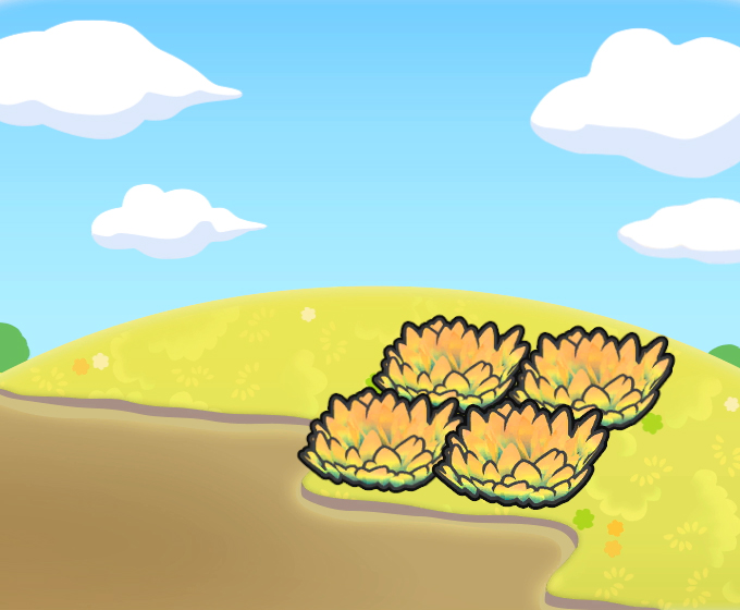 Herbazal amarillo en lodazal