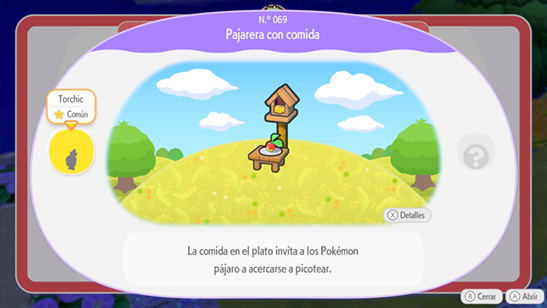 Pajarera con comida