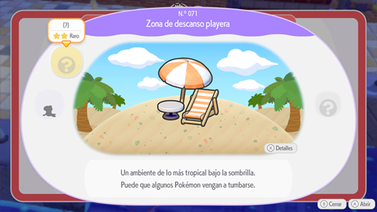 Zona de descanso playera