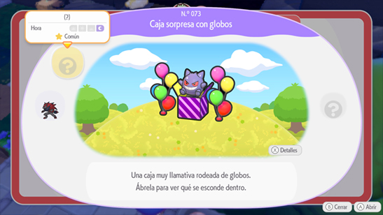 Caja sorpresa con globos