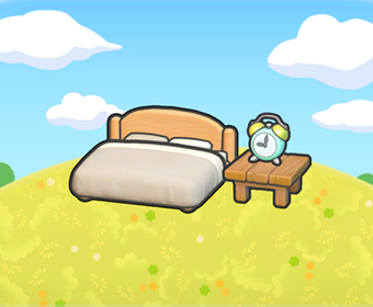 Dormitorio con despertador