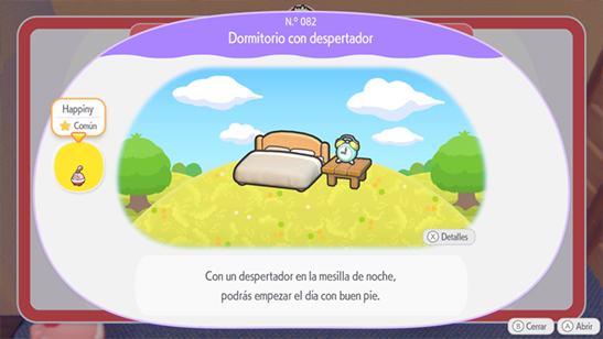 Dormitorio con despertador