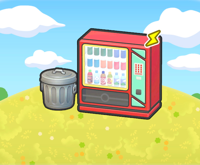 Expendedora con cubo de basura