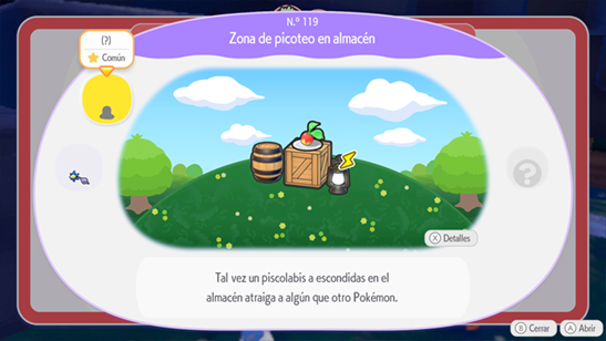 Zona de picoteo en almac�n