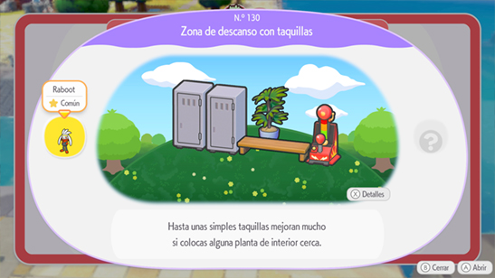 Zona de descanso con taquillas