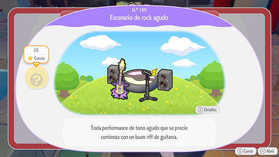 Escenario de rock agudo