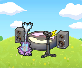 Escenario de rock grave