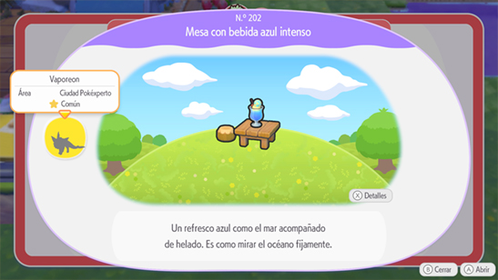 Mesa con bebida azul intenso
